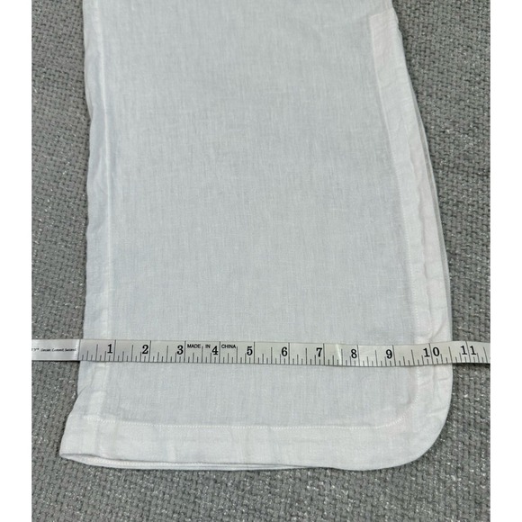 C&C California Pants Womens Small‎ White Linen Blend Wide Leg Coastal Ankle - Picture 6 of 11